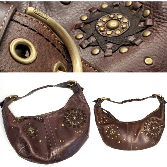 Coach Handbags - 🔴 Coach Boho Moto Soho Mia Leather Shoulder Purse